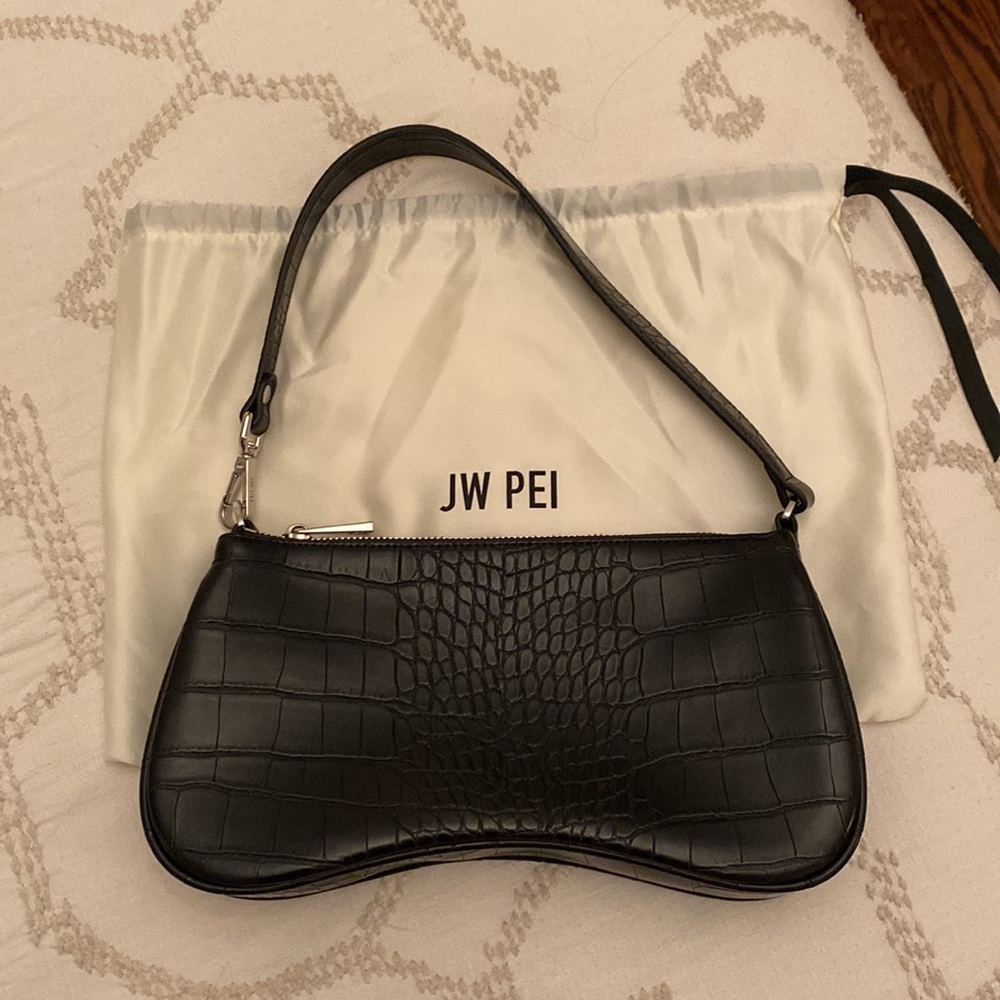 JW PEI eva black croc bag